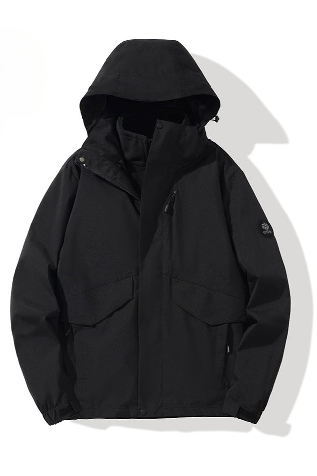 Stylish All-Season Adjustable Hood Waterproof Jacket