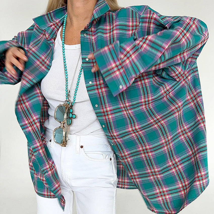 Versatile Plaid Long Sleeve Shirt