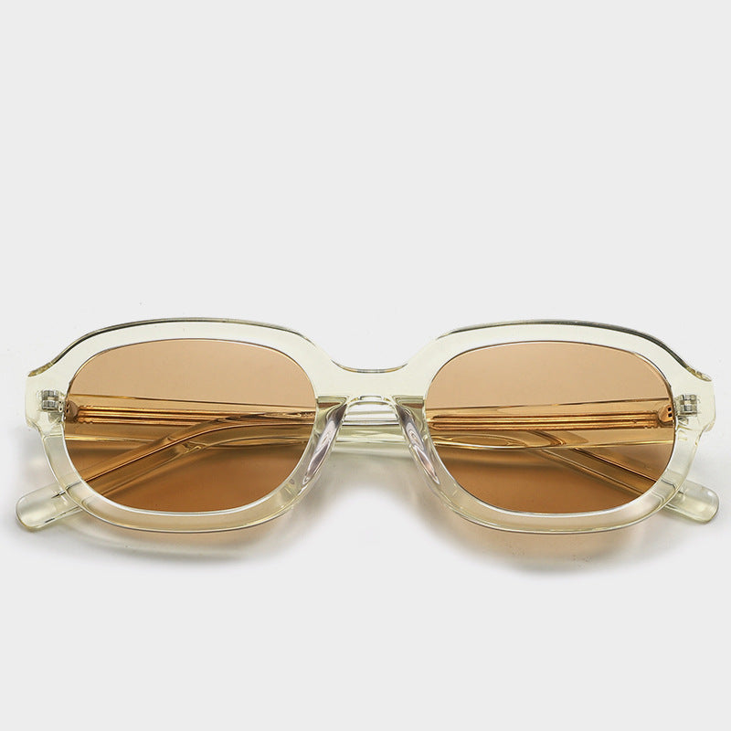 Brown Korean Plate High-Quality Sunglasses