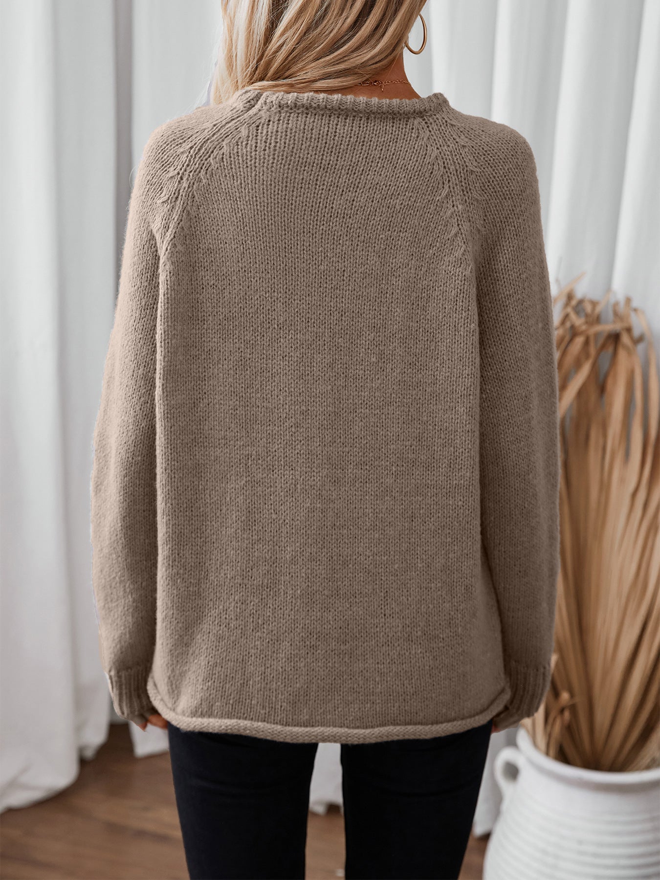 Strickpullover Damen Off Shoulder Lässig Komfort – Eleganter Casual Look