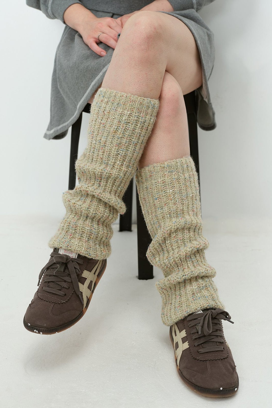 Vintage Mid Calf Knitted Wool Socks