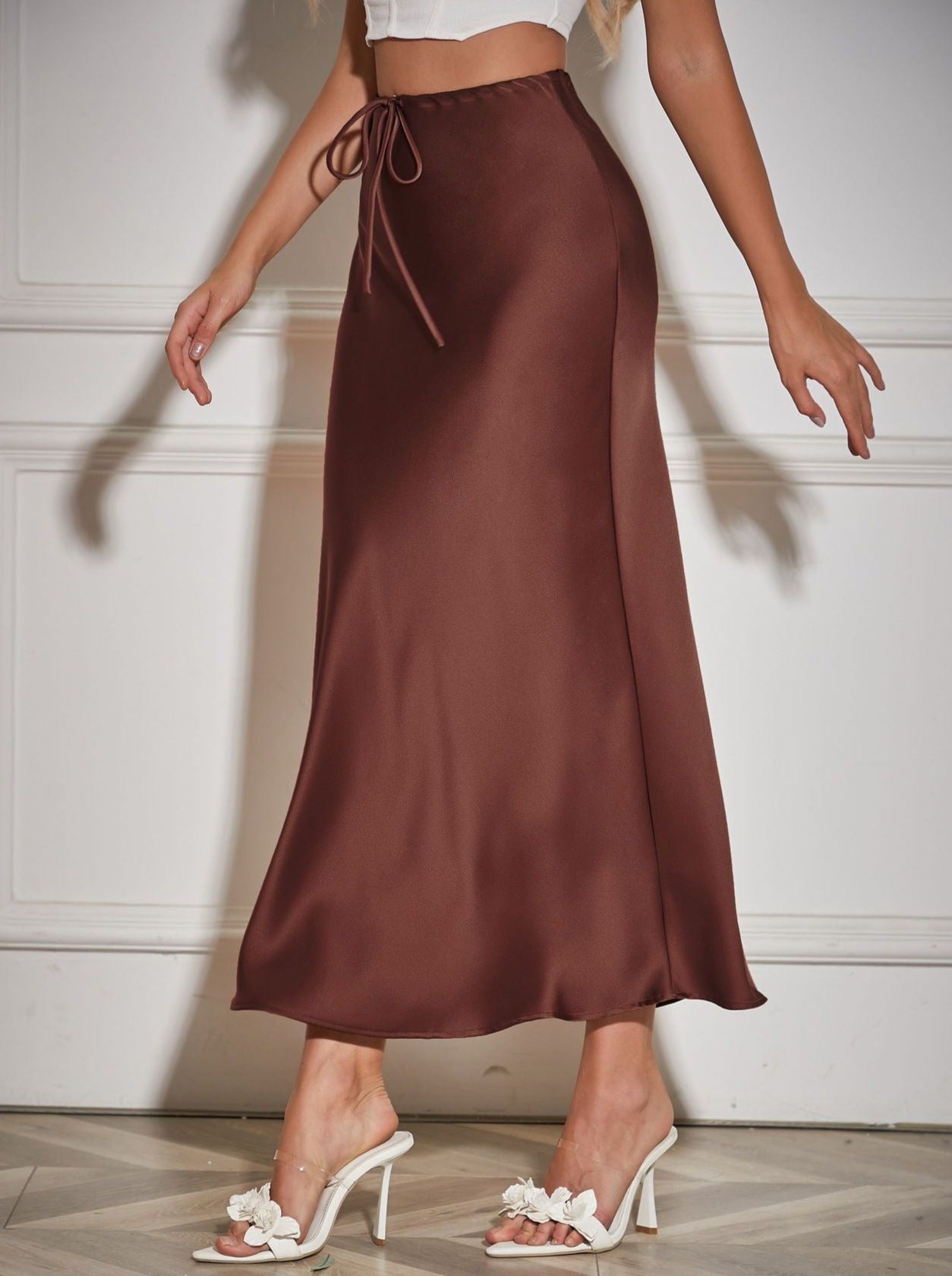 Chocolate Tie Wait Maxi Skirt