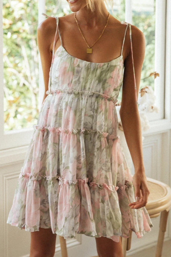 Whispered Blooms Tiered Sundress