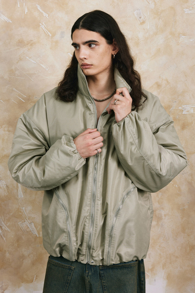 Men's High-Collar Windbreaker Jacket