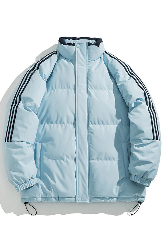 Stylish Winter Sporty Striped Down Jacket