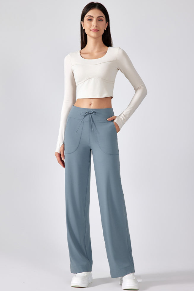 Classic Comfortable Wide-Leg Drawstring Pants