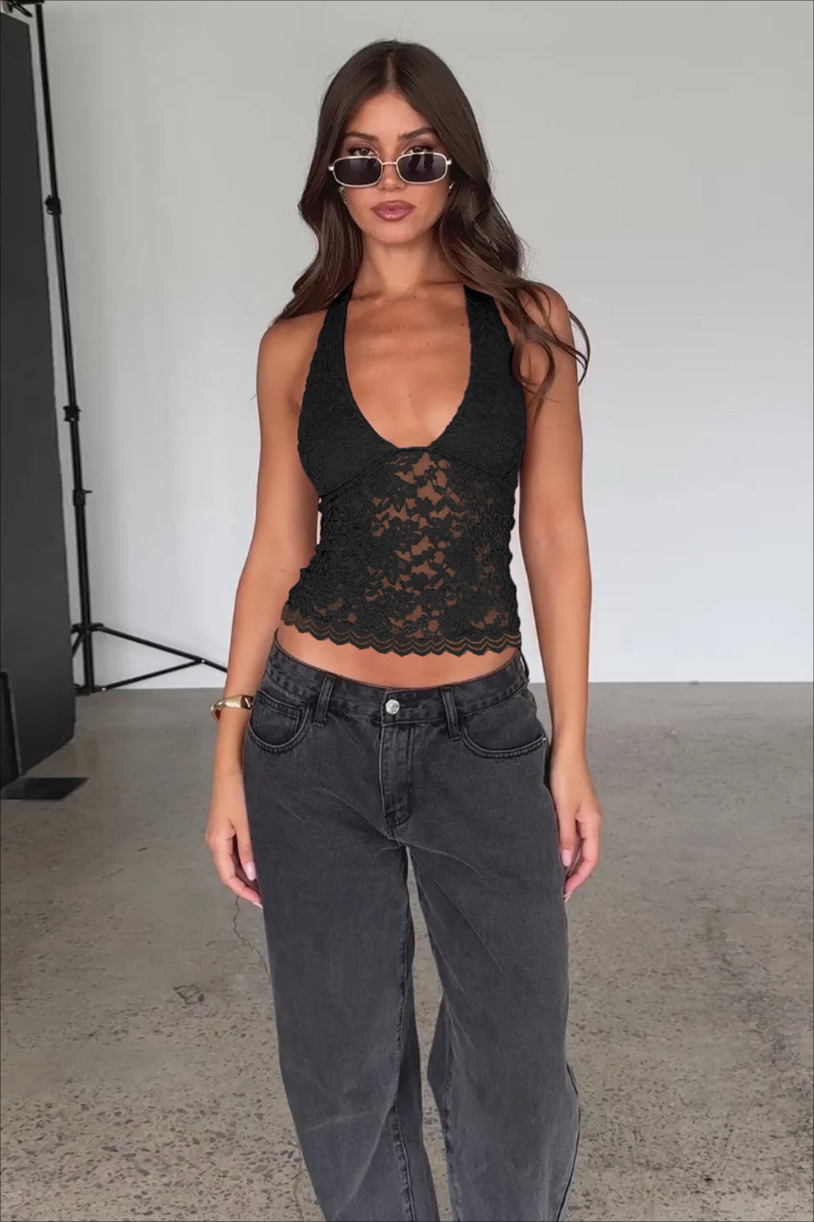 Eloria Lace Halter Top