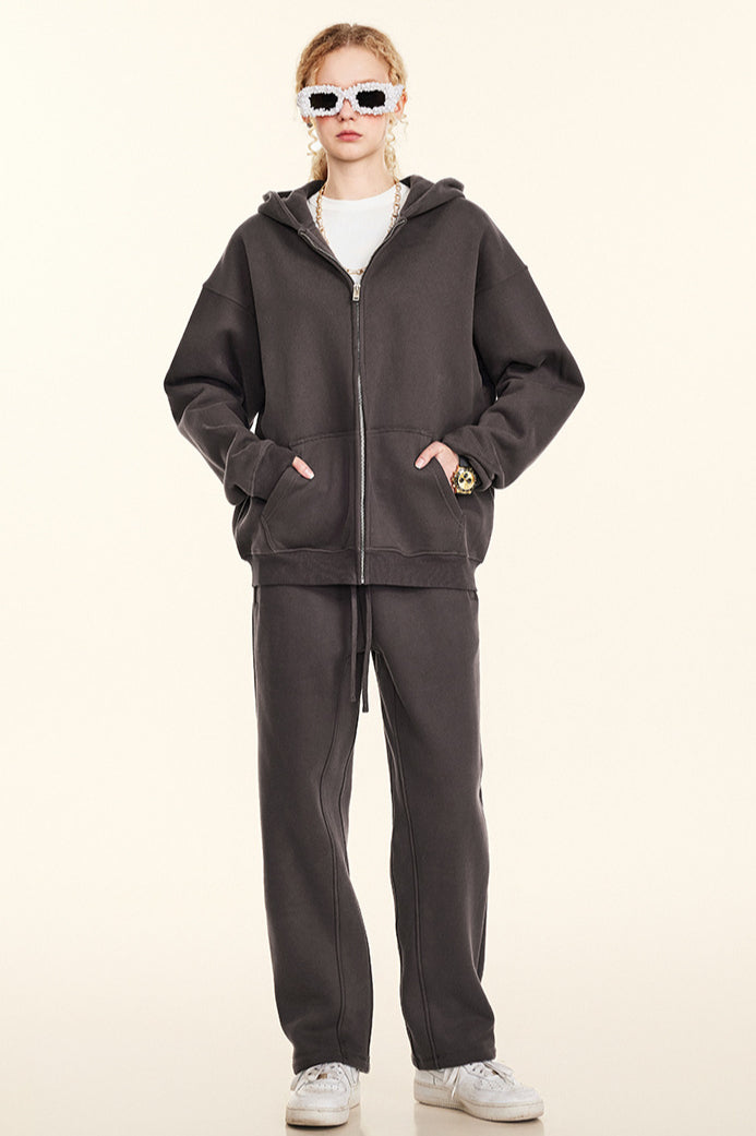 Casual Cozy Hooded Sweatshirt and Sweatpants Set